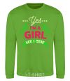 Sweatshirt Yes i'm a girl yes i code orchid-green фото