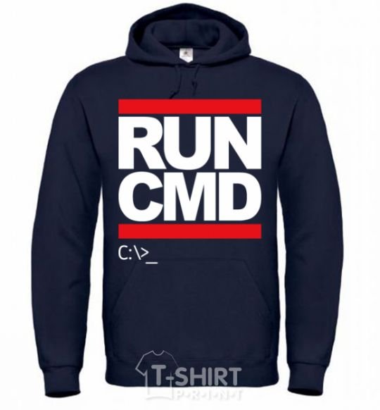 Men`s hoodie Run CMD navy-blue фото