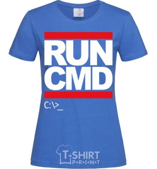 Женская футболка Run CMD Ярко-синий фото