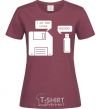 Women's T-shirt I am your father nooo burgundy фото