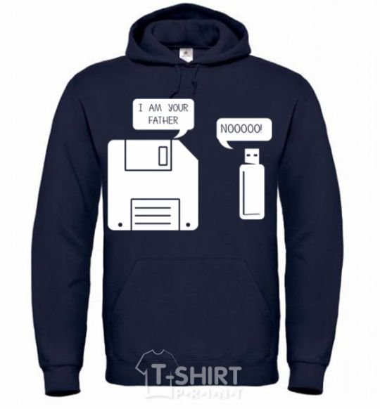 Men`s hoodie I am your father nooo navy-blue фото