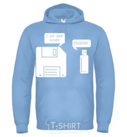 Men`s hoodie I am your father nooo sky-blue фото
