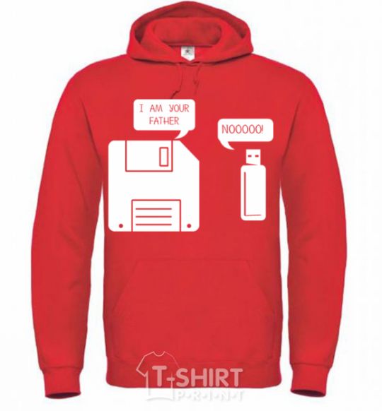 Men`s hoodie I am your father nooo bright-red фото