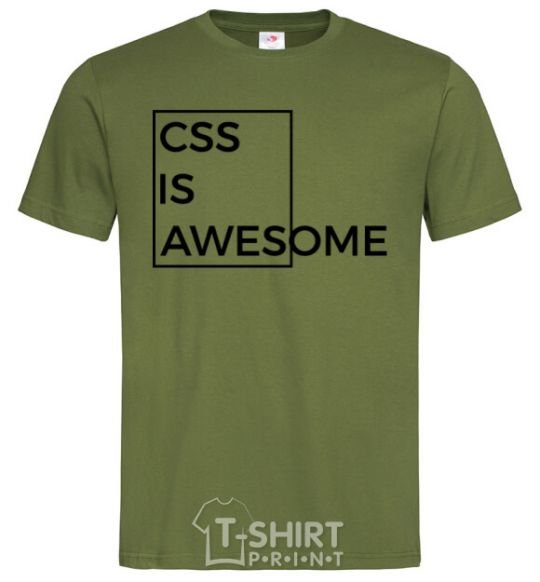 Men's T-Shirt Css is awesome millennial-khaki фото