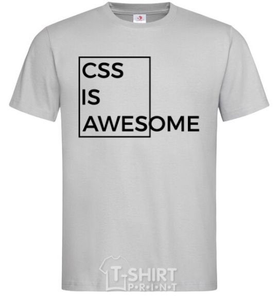 Men's T-Shirt Css is awesome grey фото