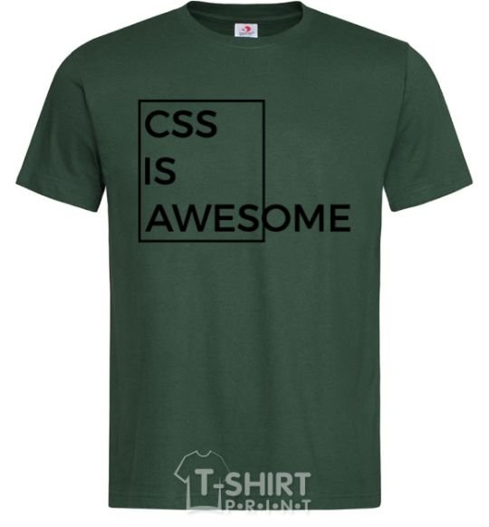 Men's T-Shirt Css is awesome bottle-green фото