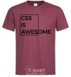 Men's T-Shirt Css is awesome burgundy фото