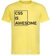 Мужская футболка Css is awesome Лимонный фото