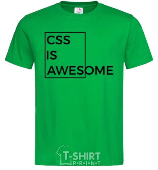 Men's T-Shirt Css is awesome kelly-green фото