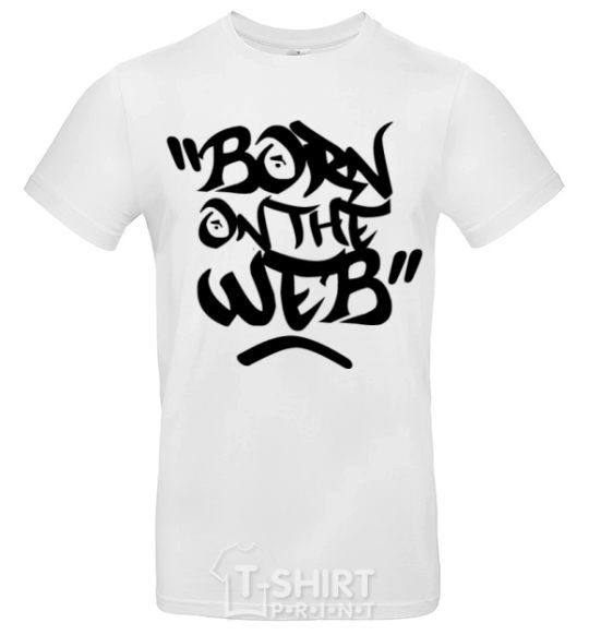 Men's T-Shirt Born on the web White фото