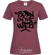 Women's T-shirt Born on the web burgundy фото