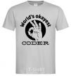 Men's T-Shirt World's okayest coder grey фото