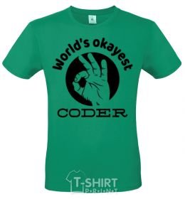 Men's T-Shirt World's okayest coder kelly-green фото