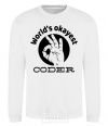 Sweatshirt World's okayest coder White фото