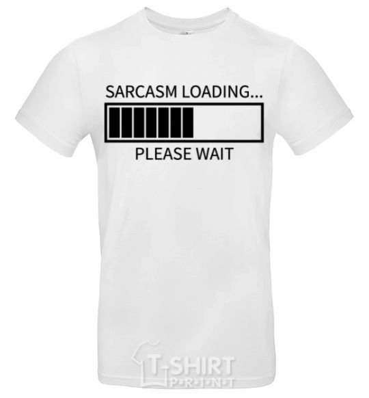 Men's T-Shirt Sarcasm loading White фото