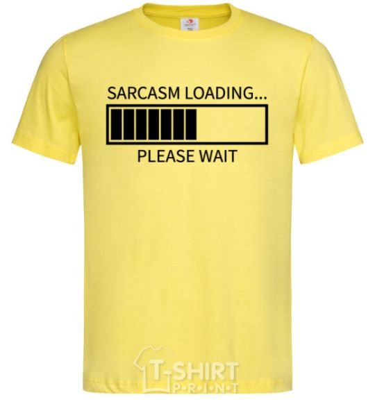 Men's T-Shirt Sarcasm loading cornsilk фото