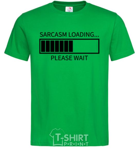 Men's T-Shirt Sarcasm loading kelly-green фото