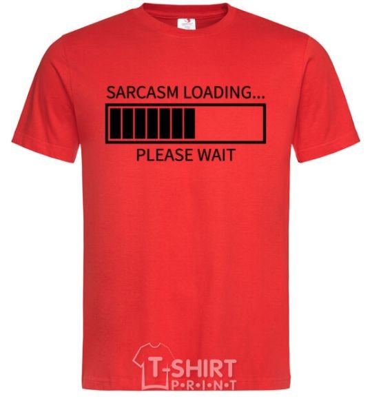 Men's T-Shirt Sarcasm loading red фото