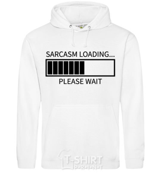 Men`s hoodie Sarcasm loading White фото