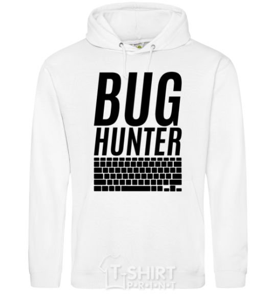 Men`s hoodie Bug hanter White фото