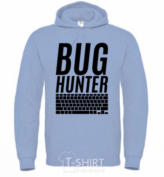 Men`s hoodie Bug hanter sky-blue фото
