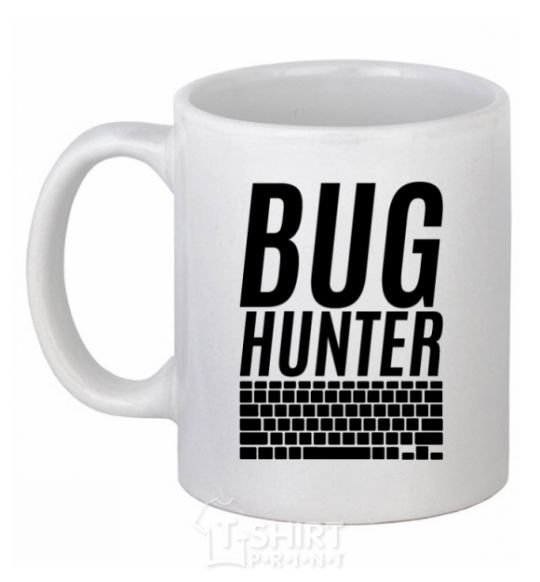 Чашка керамическая Bug hanter Белый фото