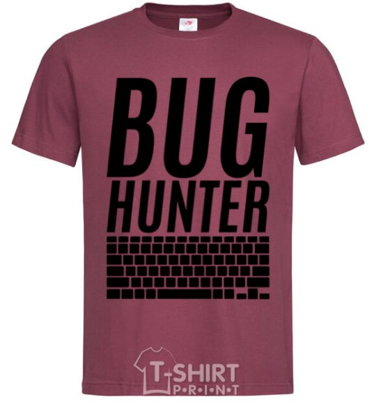 Men's T-Shirt Bug hanter burgundy фото