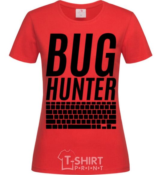 Женская футболка Bug hanter Красный фото