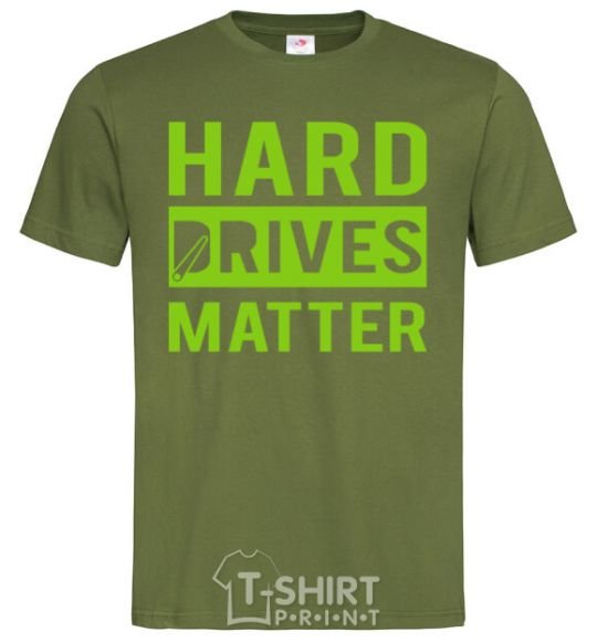 Men's T-Shirt Hard drives matter millennial-khaki фото