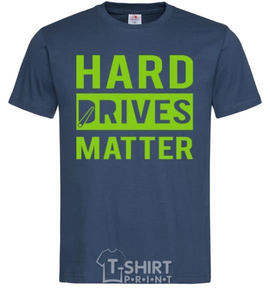 Men's T-Shirt Hard drives matter navy-blue фото