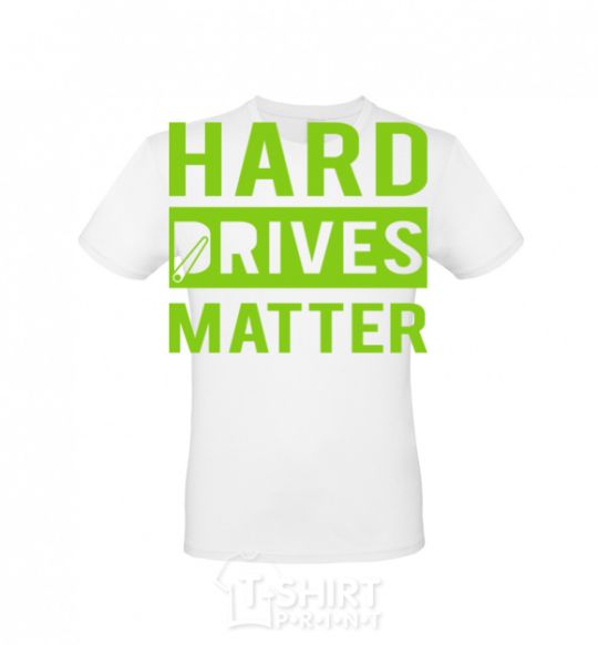 Men's T-Shirt Hard drives matter White фото