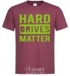 Men's T-Shirt Hard drives matter burgundy фото