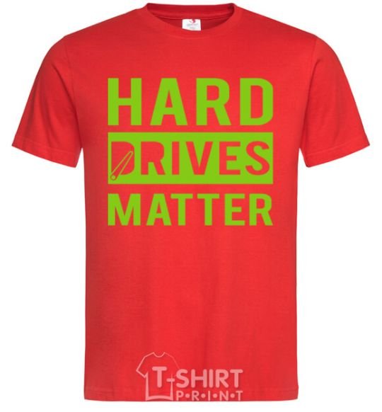 Men's T-Shirt Hard drives matter red фото