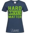 Women's T-shirt Hard drives matter navy-blue фото