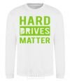 Sweatshirt Hard drives matter White фото