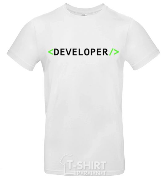 Мужская футболка Developer Белый фото