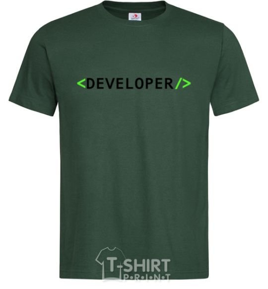 Men's T-Shirt Developer bottle-green фото