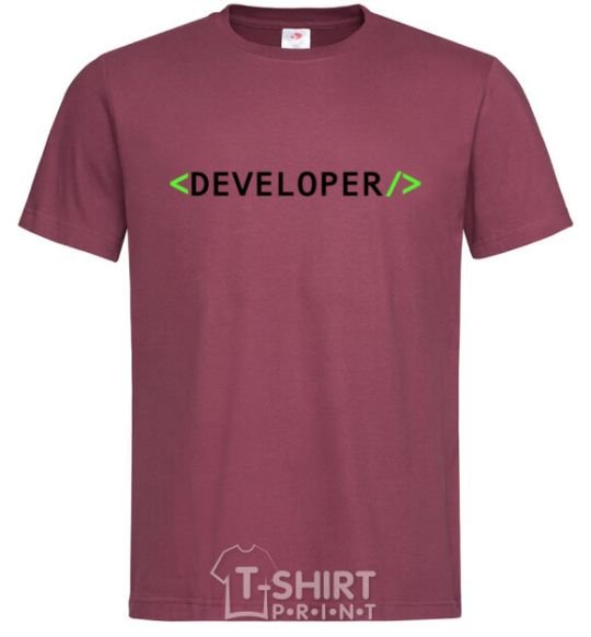 Men's T-Shirt Developer burgundy фото