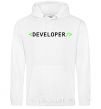 Men`s hoodie Developer White фото