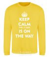 Sweatshirt Keep calm the it guy is on the way yellow фото