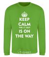 Sweatshirt Keep calm the it guy is on the way orchid-green фото