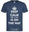 Men's T-Shirt Keep calm the it guy is on the way navy-blue фото