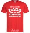 Мужская футболка The best dads programmers Красный фото