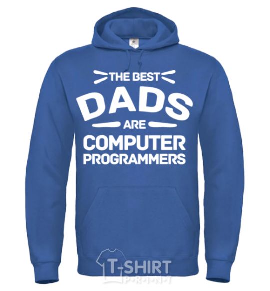 Men`s hoodie The best dads programmers royal фото