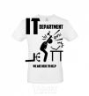 Men's T-Shirt IT department we are here to help White фото