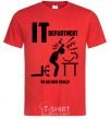 Men's T-Shirt IT department we are here to help red фото