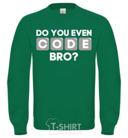 Sweatshirt Do you even code bro orchid-green фото