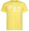 Men's T-Shirt Man woman geek cornsilk фото