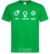 Men's T-Shirt Man woman geek kelly-green фото