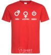 Men's T-Shirt Man woman geek red фото